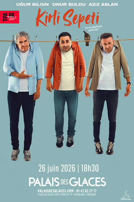 Affiche du spectacle au Palais des Glaces !