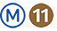 Pictogramme de la ligne de métro 11